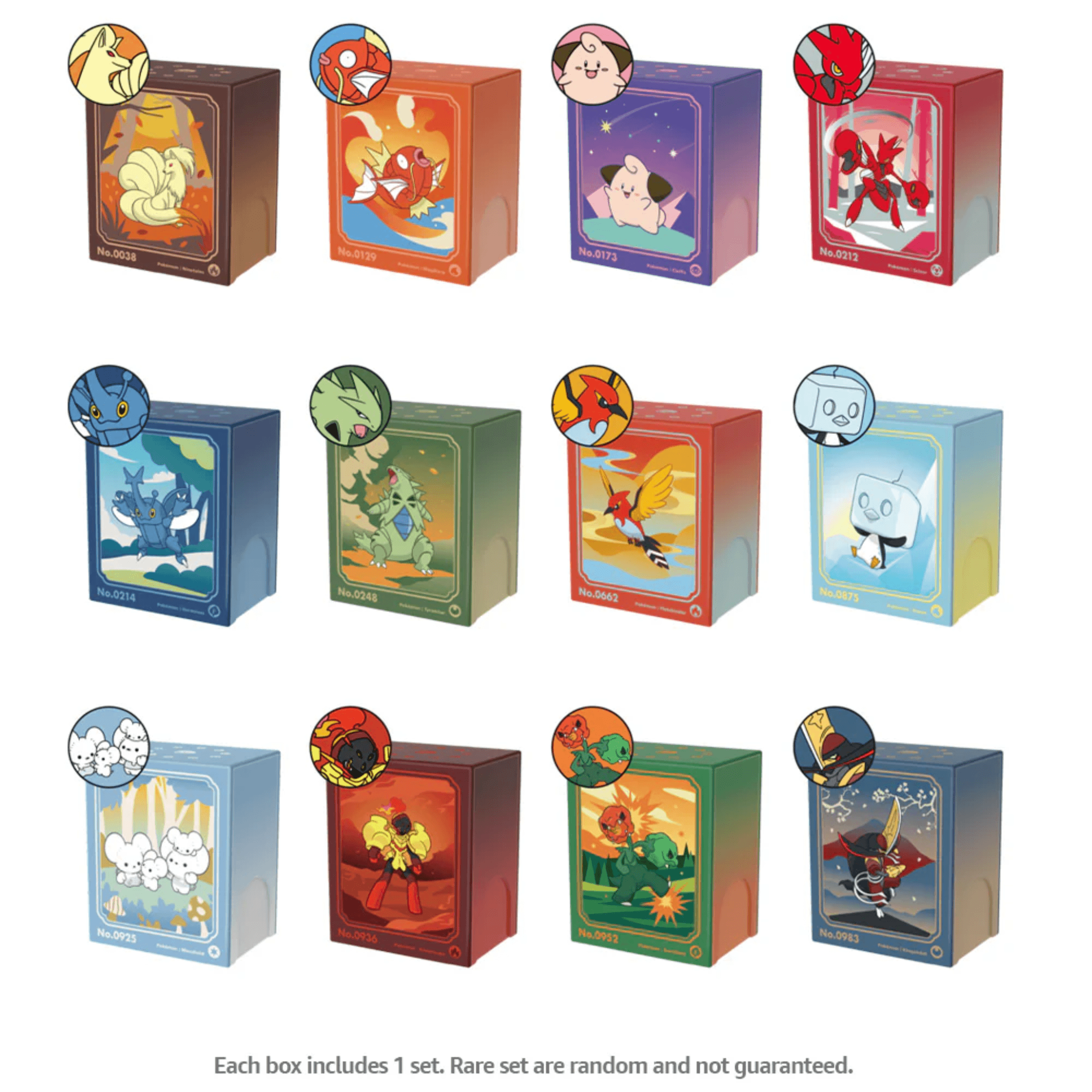 Chinese Pokemon Trainer Collection Gift Iron Boxes Storage Boxes Random 8 Styles