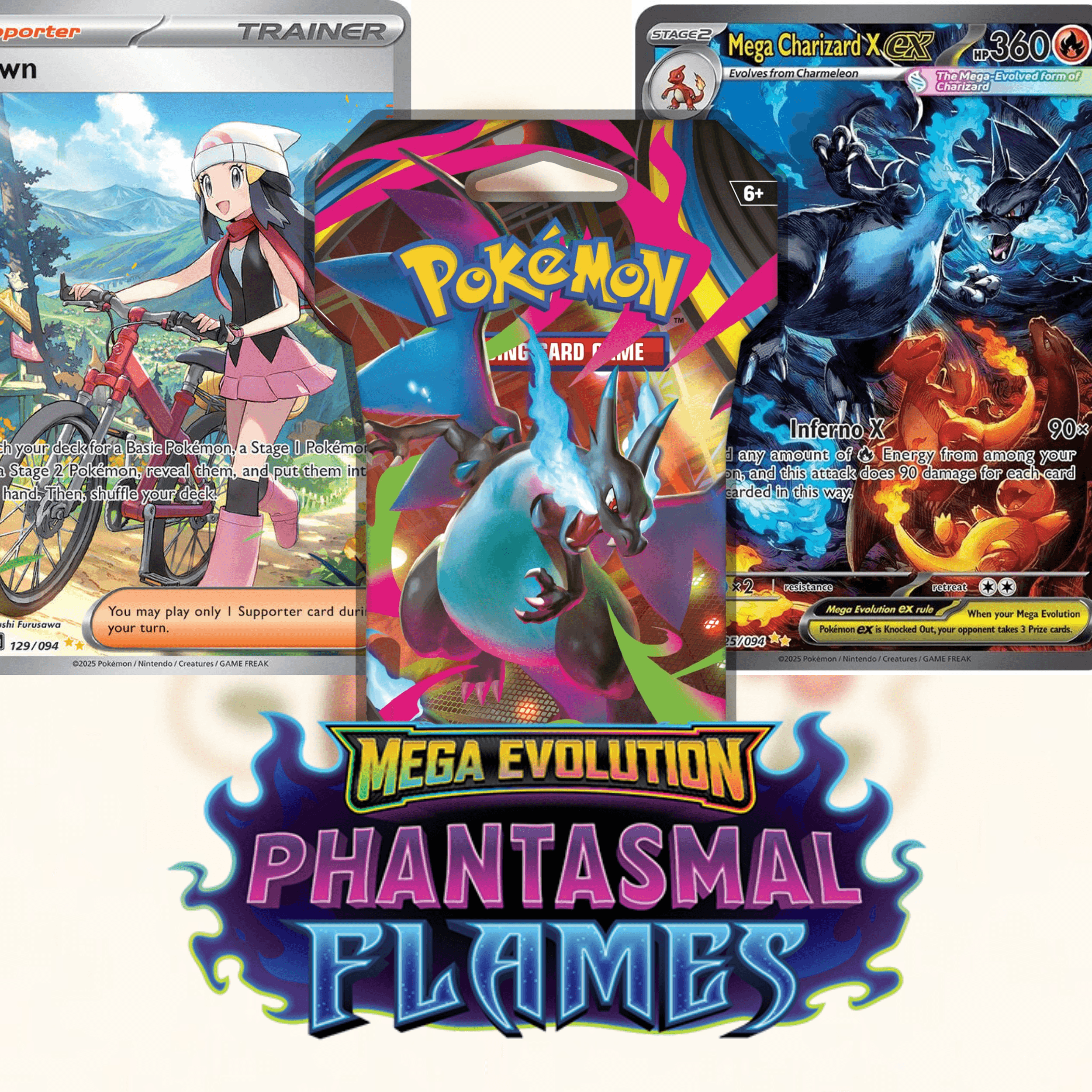 Pokemon TCG: Mega Evolution Phantasmal Flames Sleeved Booster Pack