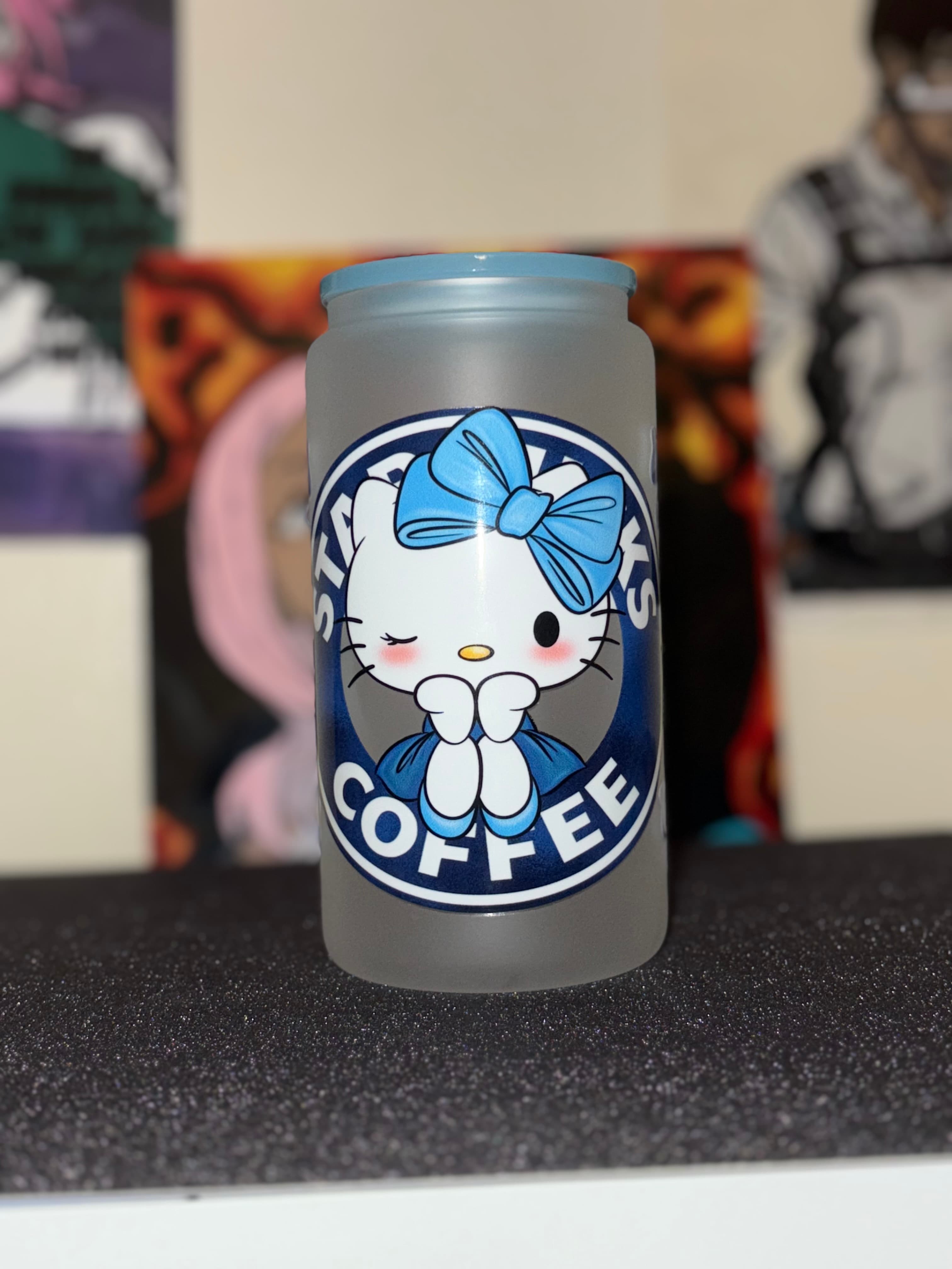 Hello Kitty Inspired Drinkware w/ Straw